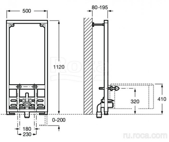 Система инсталляции Roca Duplo 890091200 для биде