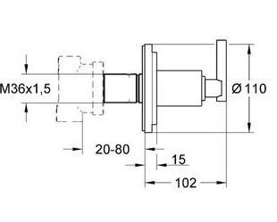 Переключатель Grohe Atrio 19134000 на 3 положения