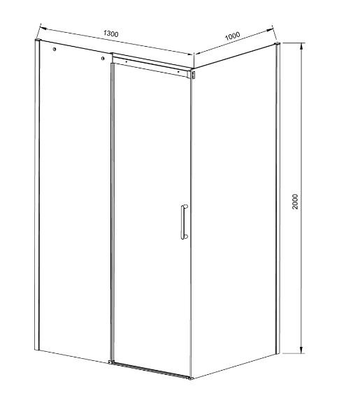 Душевой уголок Vincea Dice 130*100 VSR-4D1013CL прозрачное