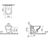 Унитаз подвесной Vitra Zentrum 5795B003-6077 безободковый с сиденьем микролифт