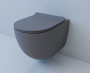 Унитаз подвесной Esbano Garcia ESUPGARCGM безободковый серый матовый