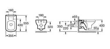 Комплект инсталляции Grohe Rapid SL с подвесным унитазом Roca Dama Senso SET-GRDS-ov