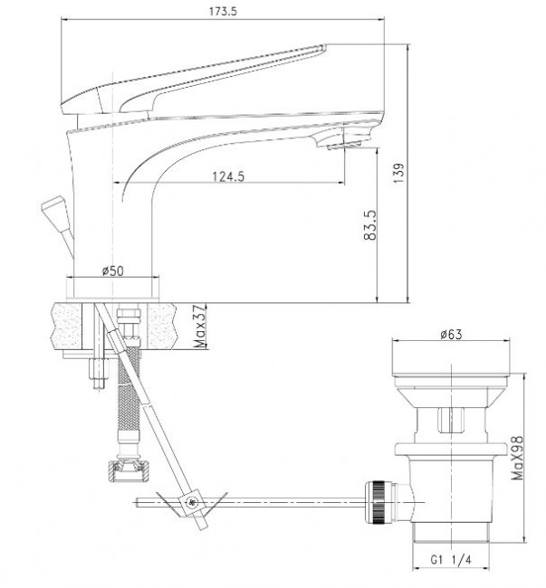 Смеситель Lemark Allegro LM5906CW для раковины