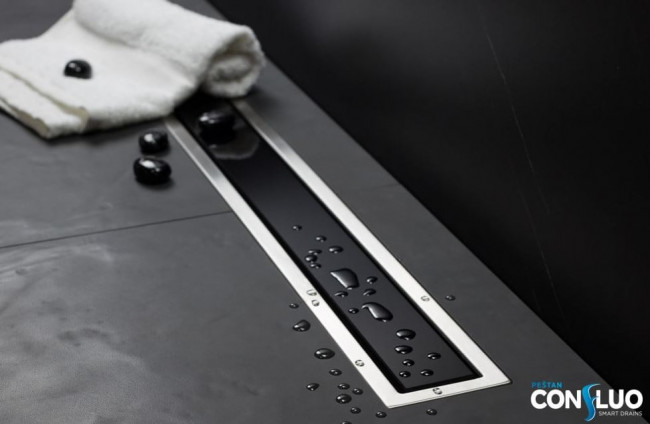 Душевой лоток Pestan Confluo Premium Line 550 13000292 Black Glass