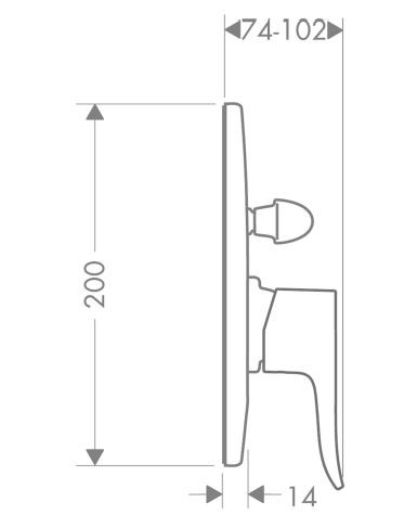 Смеситель Hansgrohe Metris 31484000 для ванны