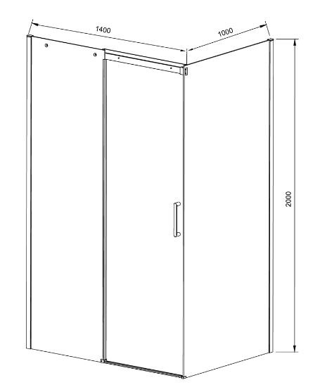 Душевой уголок Vincea Dice 140*100 VSR-4D1014CL прозрачное