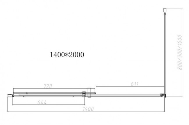 Душевой уголок Vincea Dice 140*100 VSR-4D1014CL прозрачное