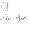 Унитаз подвесной Vitra Zentrum Rim-Ex 5795B003-0075 безободковый без сиденья