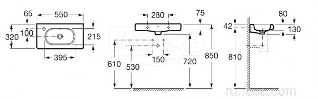 Раковина Roca Meridian 55 32724Z000