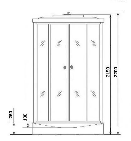 Душевая кабина Niagara NG-3503-14G 80*80