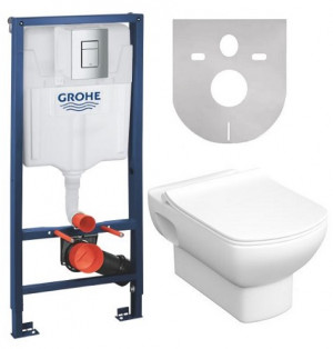 Комплект инсталляции Grohe Rapid SL с подвесным унитазом Roca Dama Senso SET-GRDS-kv