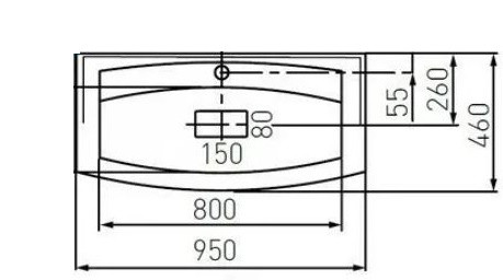 Раковина Акватон Милан М 95 1A70653KML010
