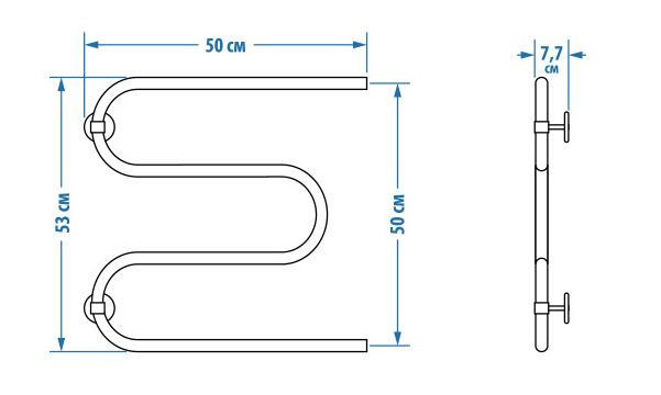 Полотенцесушитель Energy Solo 500*500 водяной