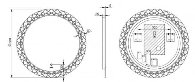 Зеркало Esbano ES-3599FD 68