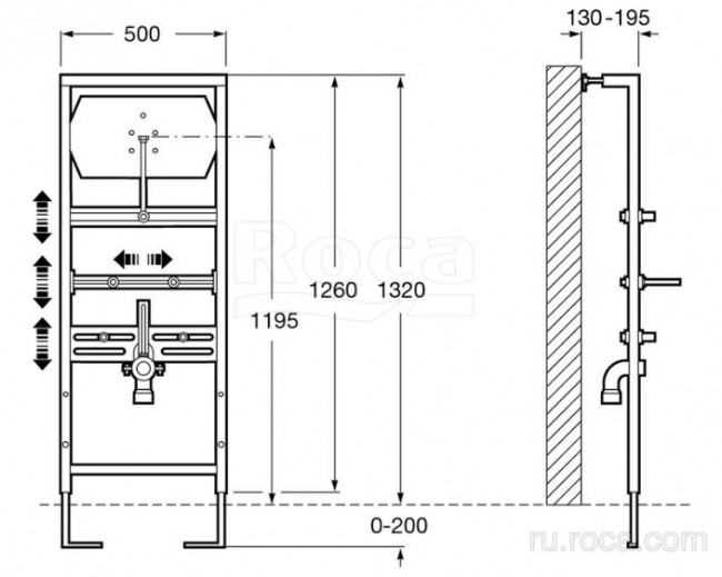 Система инсталляции Roca Duplo Urinario 890094000 для писсуара