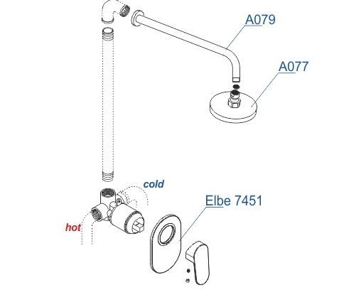 Душевая система WasserKRAFT A12777 встраиваемая