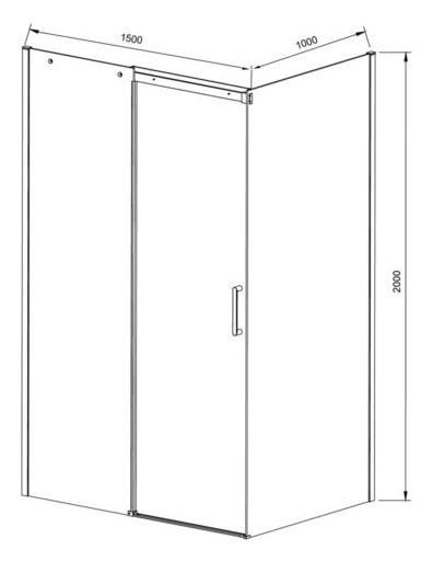 Душевой уголок Vincea Dice 150*100 VSR-4D1015CL прозрачное