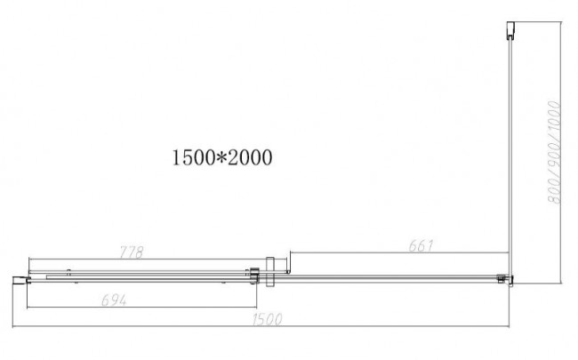 Душевой уголок Vincea Dice 150*100 VSR-4D1015CL прозрачное
