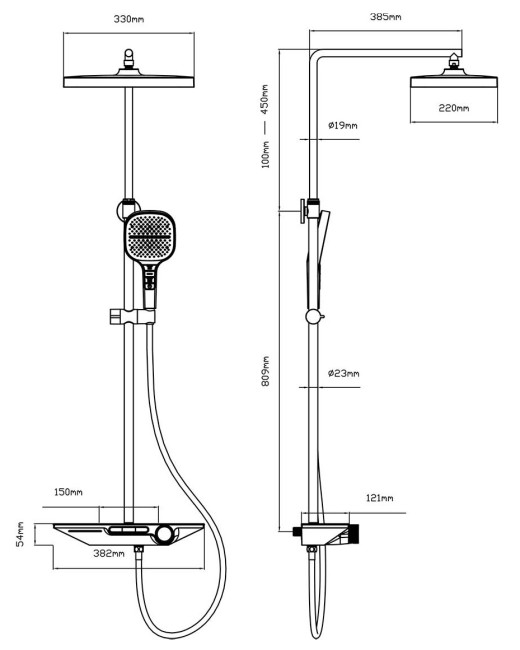 Душевая система Vincea VSFS-411CH хром