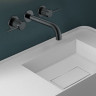 Смеситель Vincea Groove VBFW-4G1GM для раковины настенный вороненая сталь