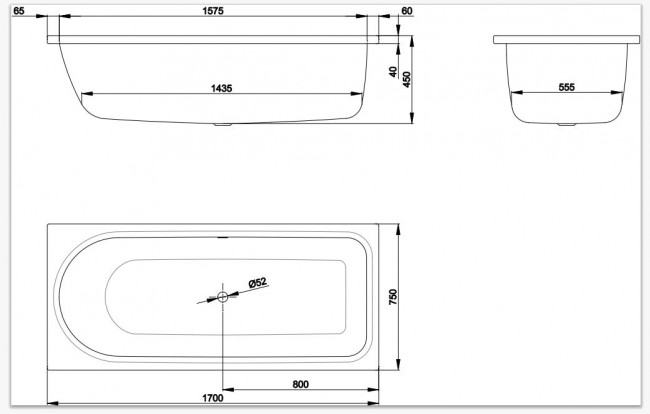 Ванна стальная Bette BetteOcean 170*75 8854-000AR антислип