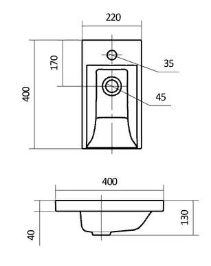 Раковина Santek Миранда 40 1WH302500