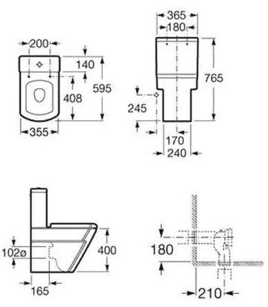 Чаша унитаза Roca Hall 342629000 без сиденья