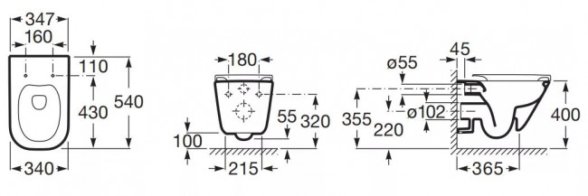 Комплект инсталляции Grohe Rapid SL с подвесным унитазом Roca Gap Rimless SET-GRG-kv