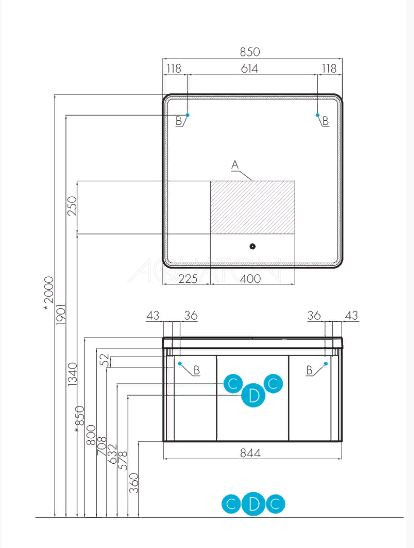 Зеркало Акватон Шерилл 85 1A210302SH010