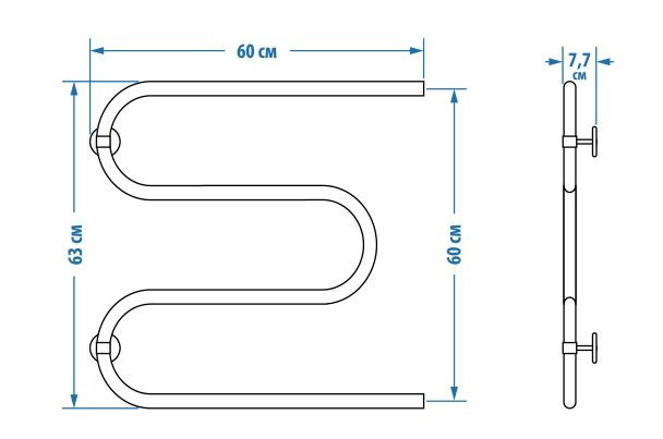 Полотенцесушитель Energy Solo 600*600 водяной