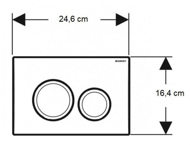 Клавиша смыва Geberit Delta 20 115.127.46.1 матовый хром