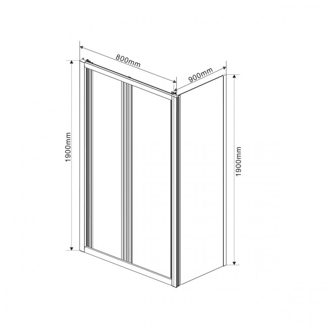 Душевой уголок Vincea Garda 80*90 VSR-1G9080CL прозрачное