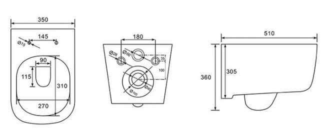 Унитаз подвесной Aquatek Лугано AQ2002-00 безободковый с микролифтом
