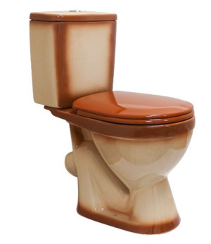 Унитаз-компакт Rosa Лира коричневый декор Вн УнK10