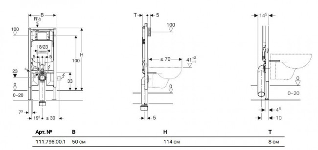 Система инсталляции Geberit Duofix Sigma 8 111.796.00.1