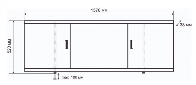 Экран под ванну Emmy Виктория 157