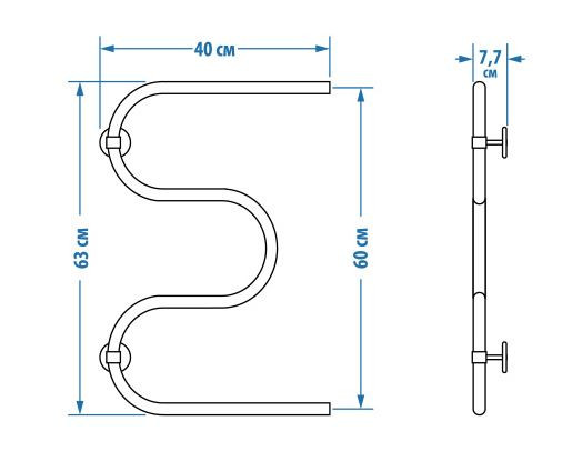Полотенцесушитель Energy Solo 600*400 водяной