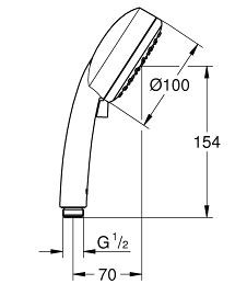 Душевая лейка Grohe Tempesta New Cosmopolitan 100 27571002