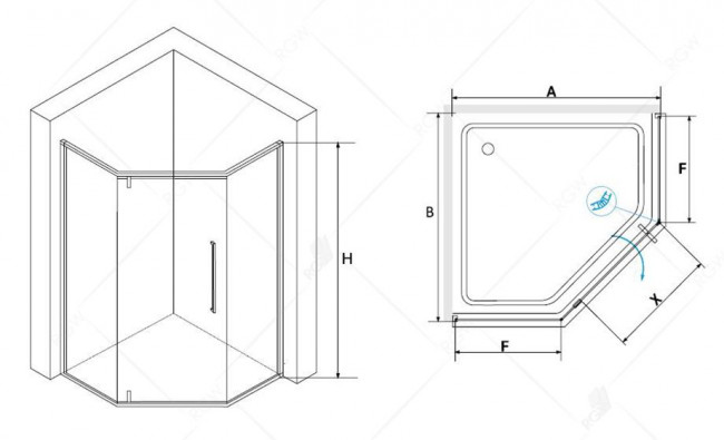 Душевой уголок RGW SV-81B 80*80 32328188-14 прозрачное