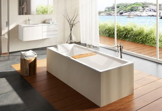 Ванна акриловая Riho Still Square 180*80 B099034005 с функцией Riho Fall и Riho Led слева