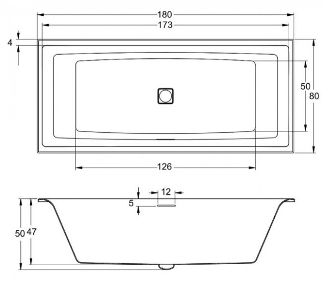 Ванна акриловая Riho Still Square 180*80 B099034005 с функцией Riho Fall и Riho Led слева