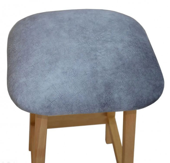 Табурет квадратный Велди бук натуральный/релакс сильвер