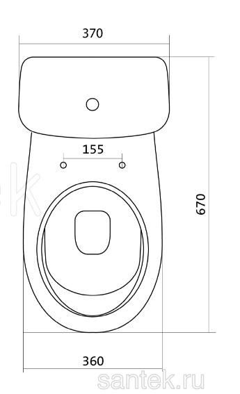 Сиденье для унитаза Santek Бореаль 1WH106915 петли хром