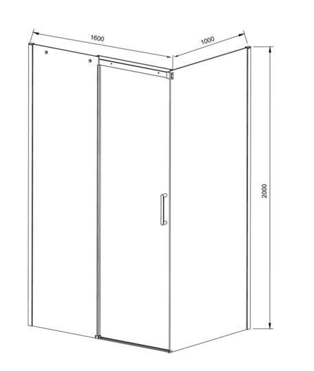 Душевой уголок Vincea Dice 160*100 VSR-4D1016CL прозрачное