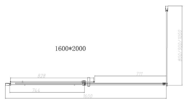 Душевой уголок Vincea Dice 160*100 VSR-4D1016CL прозрачное