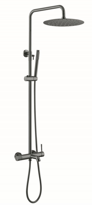 Душевая система Boheme Uno 468-SGM оружейная сталь глянец (графит глянец)