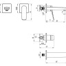 Смеситель Lemark Bronx LM3736GM для раковины настенный графит