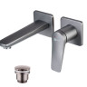Смеситель Lemark Bronx LM3736GM для раковины настенный графит