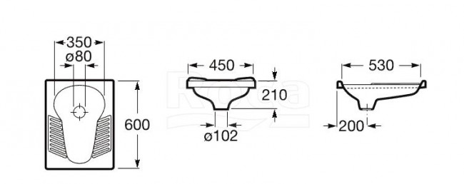 Чаша Генуя Roca Oriental 345090001 напольная 