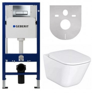 Комплект инсталляции Geberit Duofix с подвесным унитазом Roca Gap Rimless SET-GRG-delta